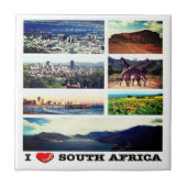 zZA014 ZUID-AFRIKA I Love, Mozaïek, Tegeltje (Voorkant)