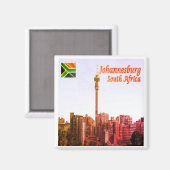 zZA016 JOHANNESBURG, Hillbrow, Zuid-Afrika, Fridge Magneet (Voorkant / Achterkant)