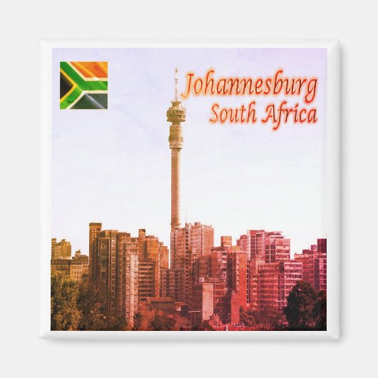 zZA016 JOHANNESBURG, Hillbrow, Zuid-Afrika, Fridge Magneet (Voorkant)