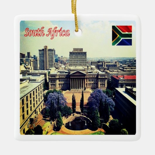 zZA022 ZUID-AFRIKA, Wits University, Keramisch Ornament (Voorkant)