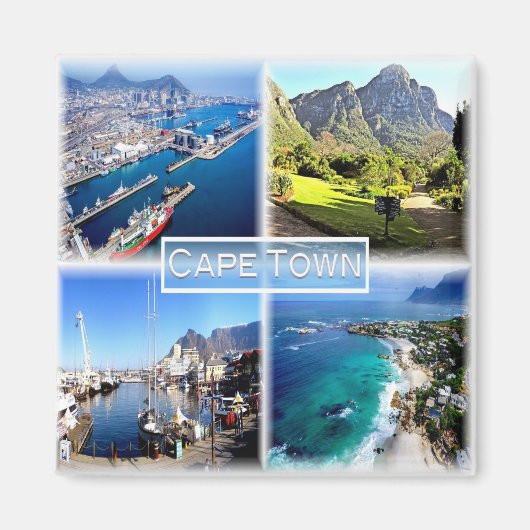 zZA025 CAPE TOWN, Mosaic, Clifton, Fridge Magneet (Voorkant)