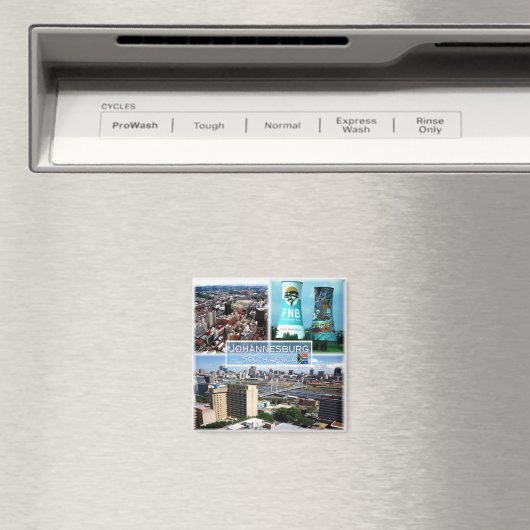zZA026 JOHANNESBURG, Mosaic, Zuid-Afrika, Fridge Magneet (Insitu (Vaatwasser))