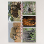 ZZA027 ZUID-AFRIKA, DE GROTE 5 IN KRUGER NP LEGPUZZEL (Verticaal)