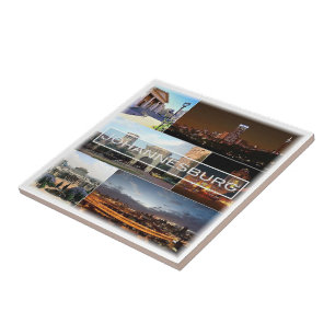 zZA028 JOHANNESBURG, Mozaïek, Zuid, Tegeltje