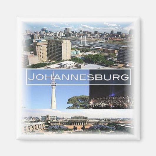 zZA029 JOHANNESBURG, Mosaic, Zuid-Afrika, Fridge Magneet (Voorkant)