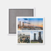 zZA030 JOHANNESBURG, Mozaïek, Zuid-Afrika, Fridge Magneet (Voorkant / Achterkant)