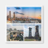 zZA030 JOHANNESBURG, Mozaïek, Zuid-Afrika, Fridge Magneet (Voorkant)