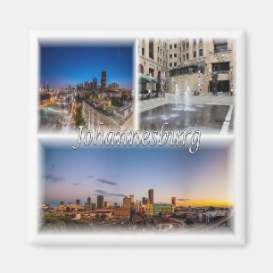 zZA034 JOHANNESBURG, Mosaic, Zuid-Afrika, Fidge Magneet