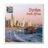 zZA037 DURBAN Skyline Crop, ZUID-AFRIKA Tegeltje (Voorkant)