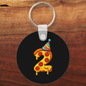 Zza 2nd Birthday 2 Years Old Party Hat Bday Boys G Sleutelhanger (Voorkant)