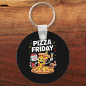 Zza Friday Funny Food Quote For Zza Lovers And Foo Sleutelhanger (Voorkant)