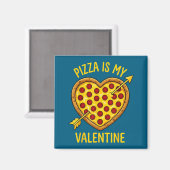 Zza Is Mijn Valentijn Grappige Valentijnsdag Jonge Magneet (Voorkant / Achterkant)