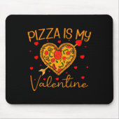 Zza Is My Valentine Fast Food Zza Heart Valent  Muismat (Voorkant)