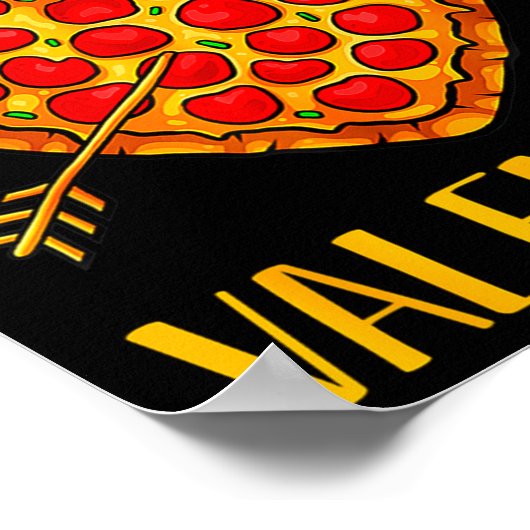 Zza Is My Valentine Funny Valentines Day Boys Gi  Poster (Hoek)