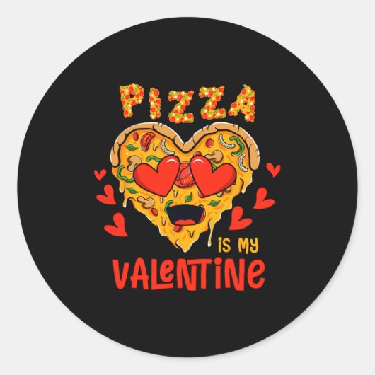 Zza Is My Valentine Funny Valentines Day Boys Gi _ Ronde Sticker (Voorkant)