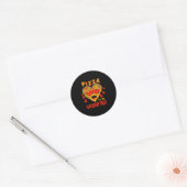 Zza Is My Valentine Funny Valentines Day Boys Gi _ Ronde Sticker (Envelop)
