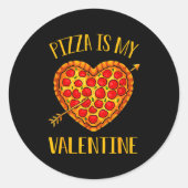 Zza Is My Valentine Funny Valentines Day Boys Gi  Ronde Sticker (Voorkant)