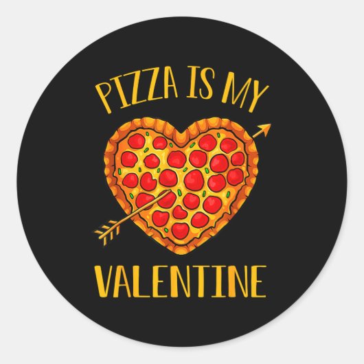 Zza Is My Valentine Funny Valentines Day Boys Gi  Ronde Sticker (Voorkant)