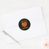 Zza Is My Valentine Funny Valentines Day Boys Gi  Ronde Sticker (Envelop)