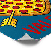 Zza Is My Valentine Funny Valentines Day Boys Girl Poster (Hoek)