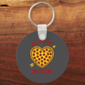 Zza Is My Valentine Funny Valentines Day Boys Girl Sleutelhanger (Voorkant)