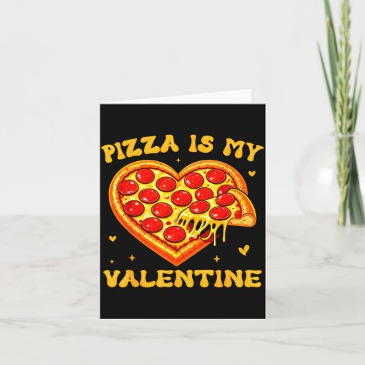 Zza Is My Valentine Funny Valentines Day Heart Kaart (Voorkant)