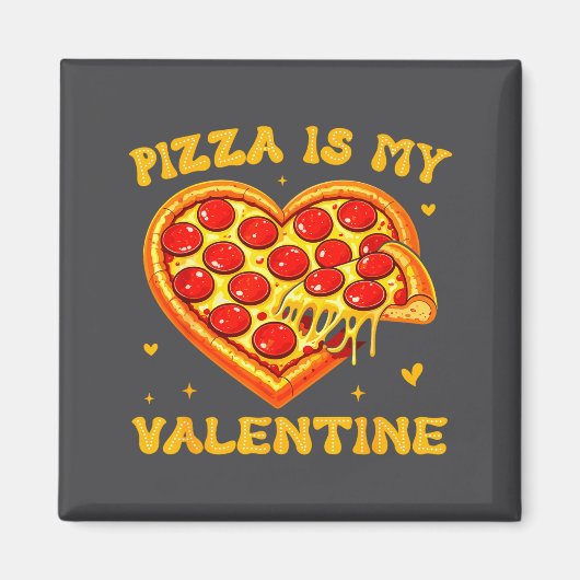 Zza Is My Valentine Funny Valentines Day Heart  Magneet (Voorkant)