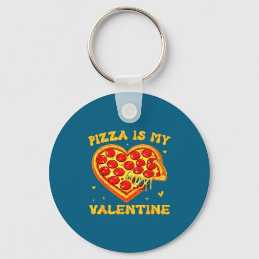Zza Is My Valentine Funny Valentines Day Heart  Sleutelhanger (Voorkant)