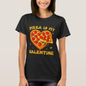 Zza Is My Valentine Funny Valentines Day Heart T-shirt (Voorkant)