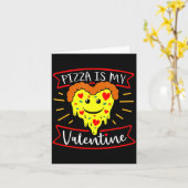 Zza Is My Valentine Funny Valentines Day Quote  Kaart (Gele Bloem)