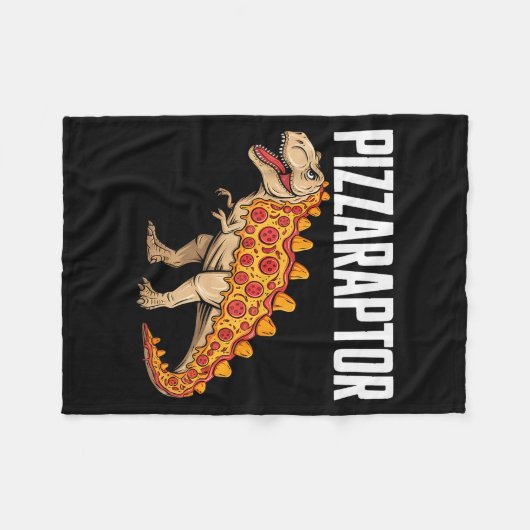 Zza T-rex Dino Fast Food Funny Zza Dinosaur Fleece Deken (Voorkant (Horizontaal))