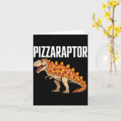 Zza T-rex Dino Fast Food Funny Zza Dinosaur  Kaart (Gele Bloem)