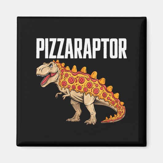Zza T-rex Dino Fast Food Funny Zza Dinosaur  Magneet (Voorkant)