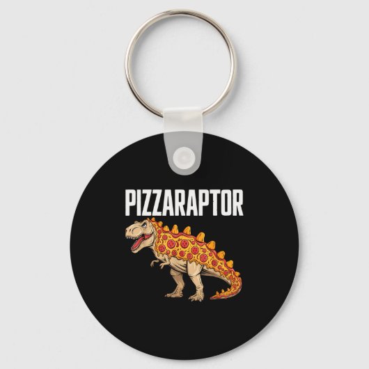 Zza T-rex Dino Fast Food Funny Zza Dinosaur Sleutelhanger (Voorkant)