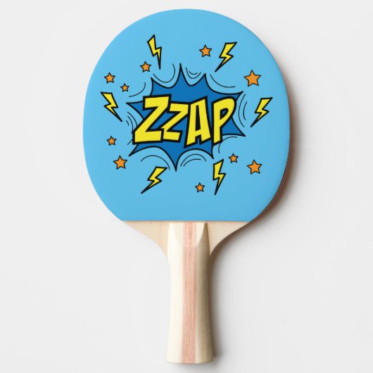 Zzap Comic Bubble Ping Pong Paddle Tafeltennisbatje (Voorkant)