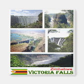 zZW008 VICTORIA-HERFSTEN, Mozaïek, Zimbabwe, Fridg Magneet (Voorkant)