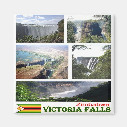 zZW008 VICTORIA-HERFSTEN, Mozaïek, Zimbabwe, Fridg Magneet (Voorkant)