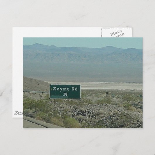 Zzyzx Rd. ~ BRIEFKAART (Voorkant / Achterkant)