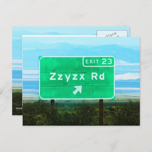 ZZYZX RD BRIEFKAART (Voorkant / Achterkant)
