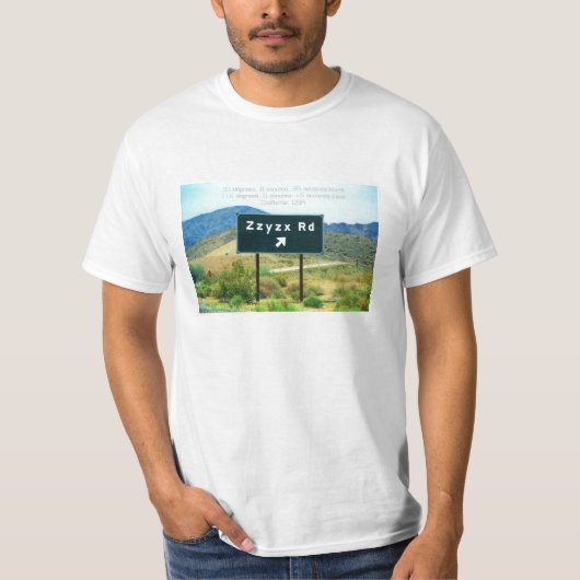 Zzyzx Road T-shirt (Voorkant)