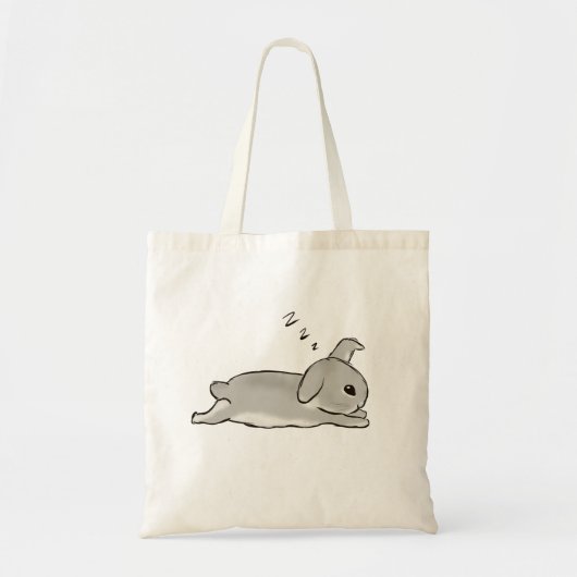 Zzz bunny tote bag (Voorkant)