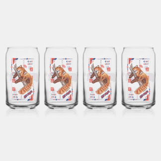 "Zzz" RED PANDA Blikvorm Glas