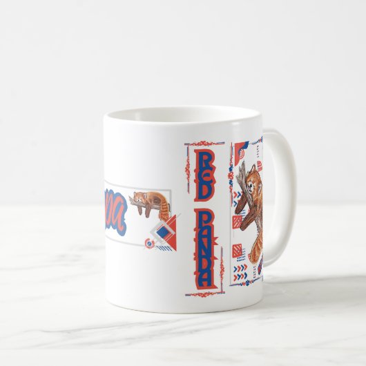 "Zzz" RED PANDA Koffiemok (Voorkant rechts)