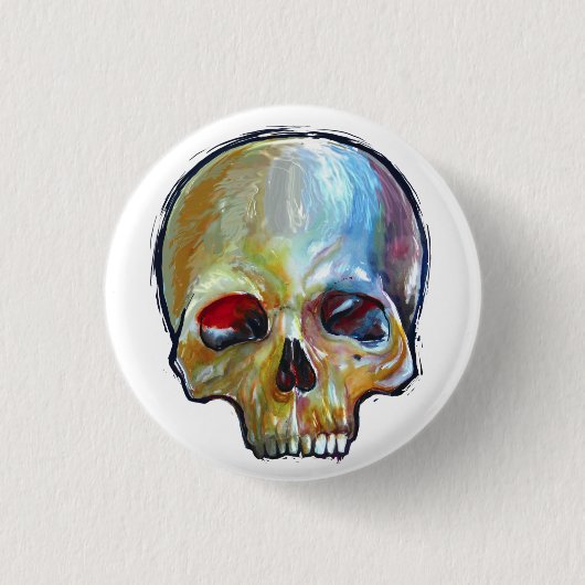 Zzzle_skull_versnelling Ronde Button 3,2 Cm (Voorkant)